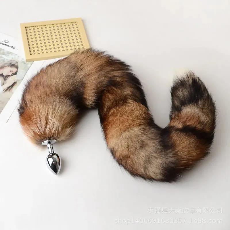 30-100cm Sexy Real Fox Tails with Separable Funny Butt Plug for Couple BDSM Cosplay Adult Sweet Love Games Sex Toys — image 3