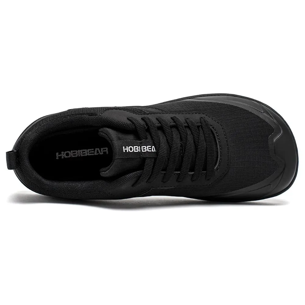 Wide Toe Shoes Mens Womens Minimalist Mesh Artificial Leather Sneakers Lace Up Lightweight Breathable Walking Shoes