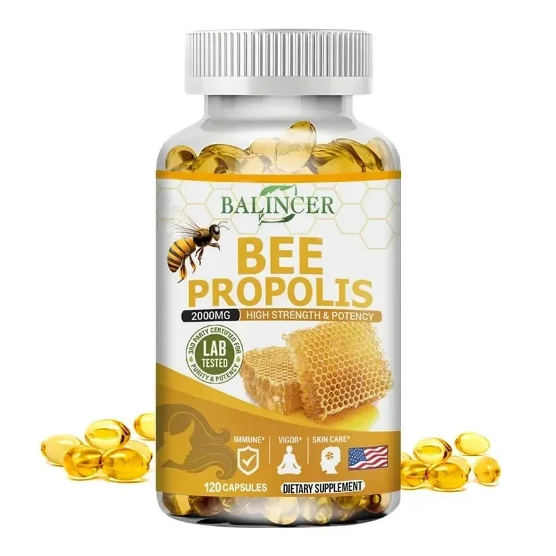 Balincer Propolis Extract Capsules - 2000 Mg Supports Joint Health Promotes Bone Health Enhances Immunity Antioxidant