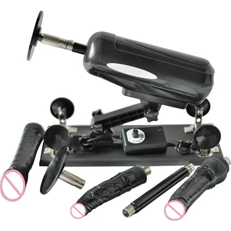 Sex Machine Gun with Big Dildo Automatic Thrusting Machines for women Retractable 8 Accessories Vibrator Masturbation