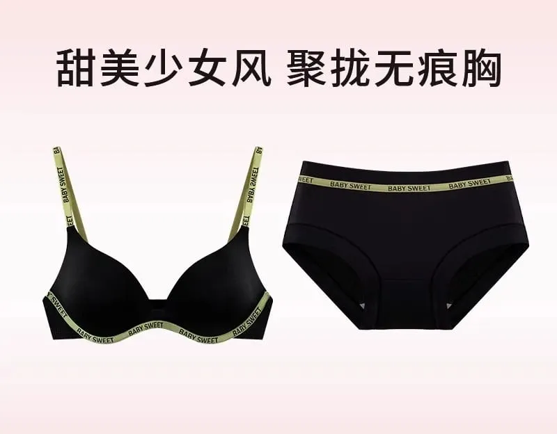 Seamless Bralette Set for Teens Wireless Comfort Push Up Padding Lightly Lined Pure Color Bra Panty Young Women Lingerie MOYISU — image 18