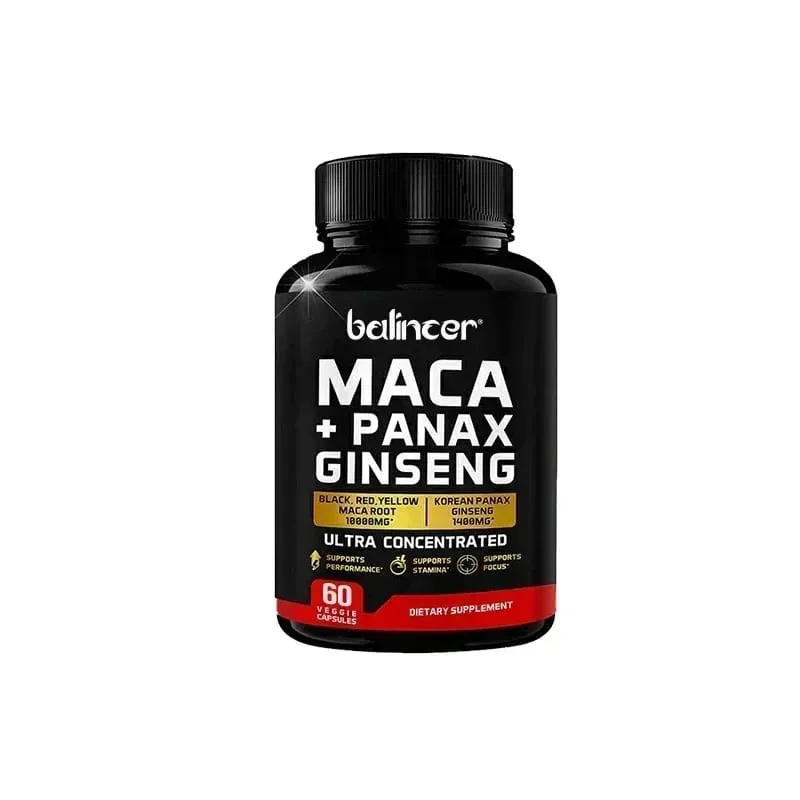Maca & Ginseng Capsules 10000mg (Yellow+Red+Black) Extract Strength Endurance Muscle Mass Energy & Muscle Support — image 8