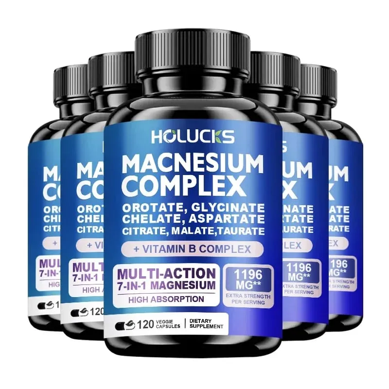 Magnesium Complex 1000mg Supplement with Vitamins C E B1 B2 B6 B12 Chelated Magnesium Glycinate Malate Taurate &Citrate — image 9