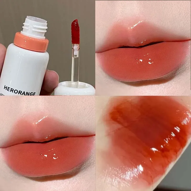 Herorange Glossy Lip Gloss Hydrating Watery Plump Lips Long Lasting for Autumn Winter — image 13