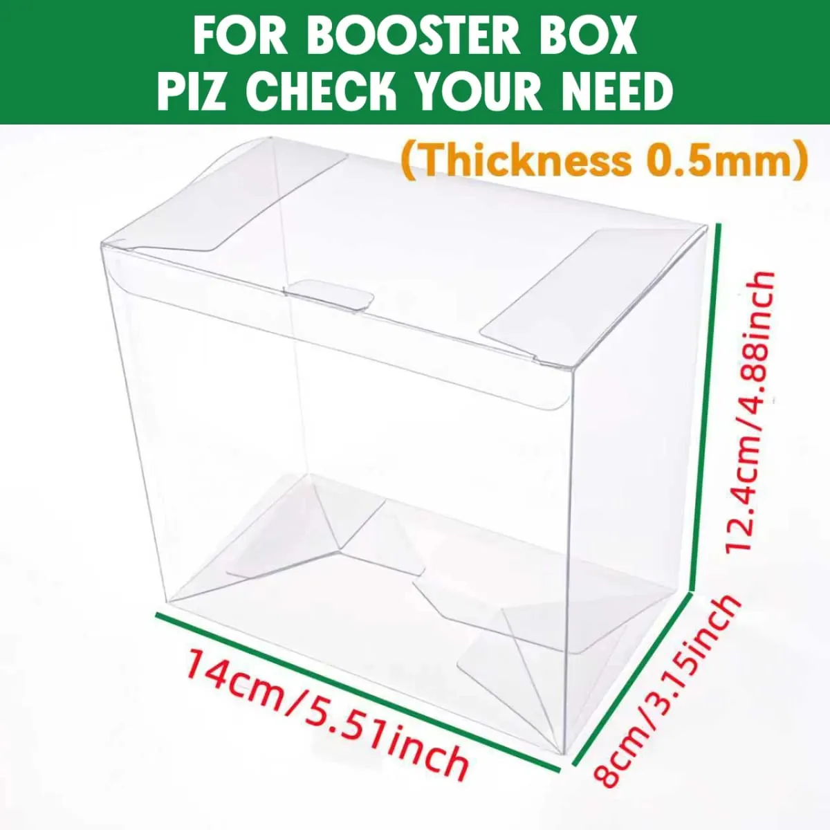 5/10pcs Clear PET Booster Box Protector Case for PTCG TCG Cards Scratch-Resistant Display Storage Shell for Trading Cards