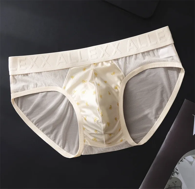 大人 18 プラス cueca メッシュメンズ下着レターウエスト cuecas masculino プリント calzoncillos hombre 3D 凸バッグ男ランジェリー新しい — image 5
