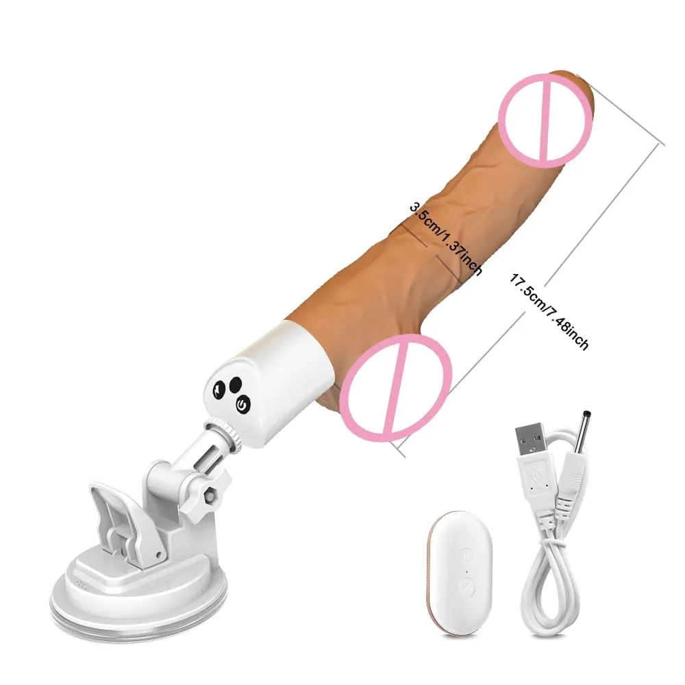 Y-Pao Automatic Heating Thrusting Dildo Vibrator Powerful Telescopic Massager With Suction Base Remote adult sex toys 18+