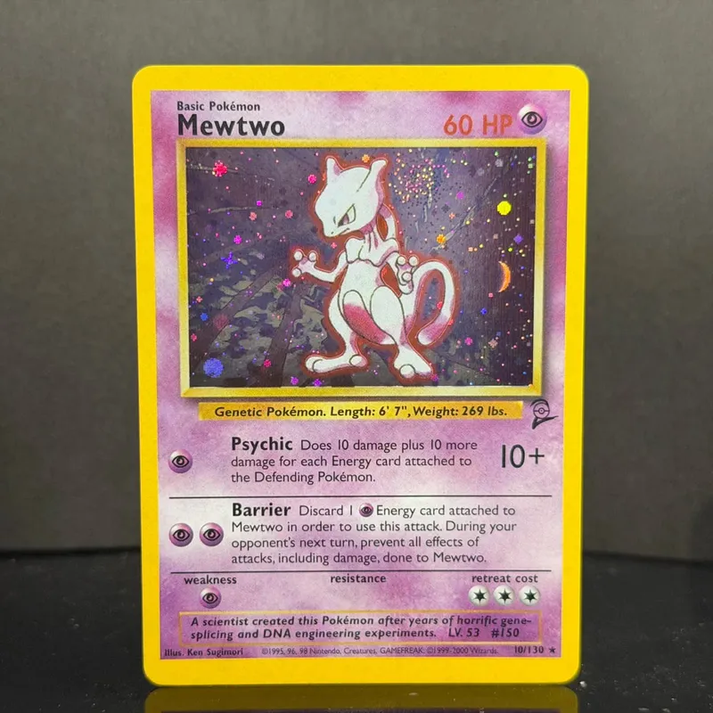 Pocket 2000 Base Set 2 OG Nostalgia Collectible Hitmonchan Scyther Clefable Pidgeot Mewtwo Traditional Holo Proxy