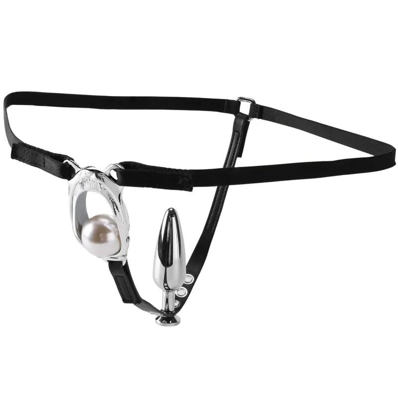 Sexy underwear with Anal Butt Plug Adjustable Strap Rolling the bead stimulates the g-spot Bondage sex toys adult pleasure
