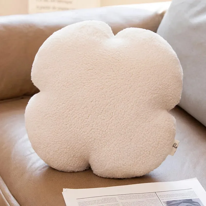 INS Plush Hear Throw Pillow Cute Clover Soft Doll Home Sofa Decoration Pillow Cushion Kids Toys Birthday Gift