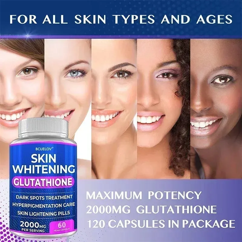 Glutathione Skin Whitening - 2000 mg Glutathione Supplement - Anti-Aging Antioxidant Skin Nutrition Supplement