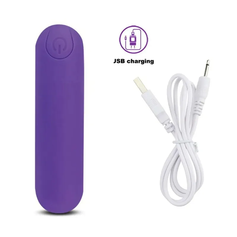 Powerful USB Charge Bullet Vibrator Clitoris Stimulator G-Spot Vagina Massage Adult Erotic Sex Toys For Woman Female Masturbator