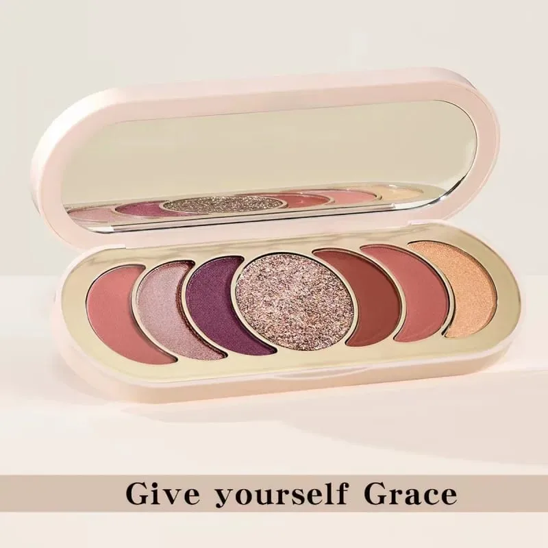 Fashion Rare Beauty 7 Color Liquid Eye Shadow Plate Pearlescent Glitter High Gloss Brightening Makeup Highlight Powder Mirror — image 7