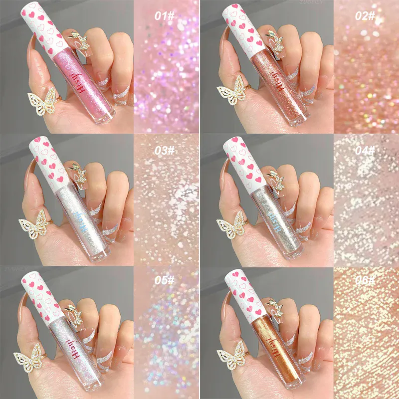 Liquid Eye Shadow Highlighter Water Proof Super Shiny Lasting Flakes Monochromatic Glitter Brighten Silkworm Makeup Maquillaje — image 5