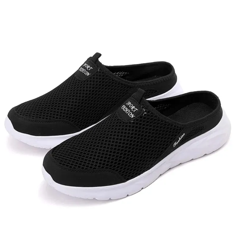 Hot Sale Men Half Slipper High Quality New Design Mesh Shoes Breathable Outdoor Sandals Comfortable Couples Walking Shoes