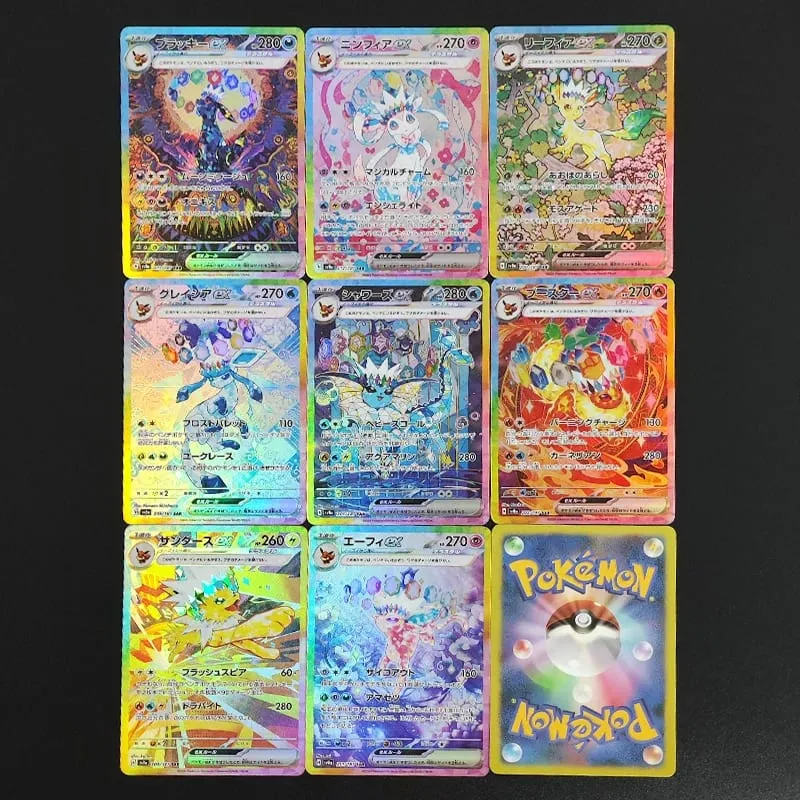 PKM Kartu Proxy Foil Jepang Sv11W Flare Putih Sv11B Baut Hitam Reshiram Zekrom Ex Victini 288/sv-P Mainan Kartu Koleksi Game