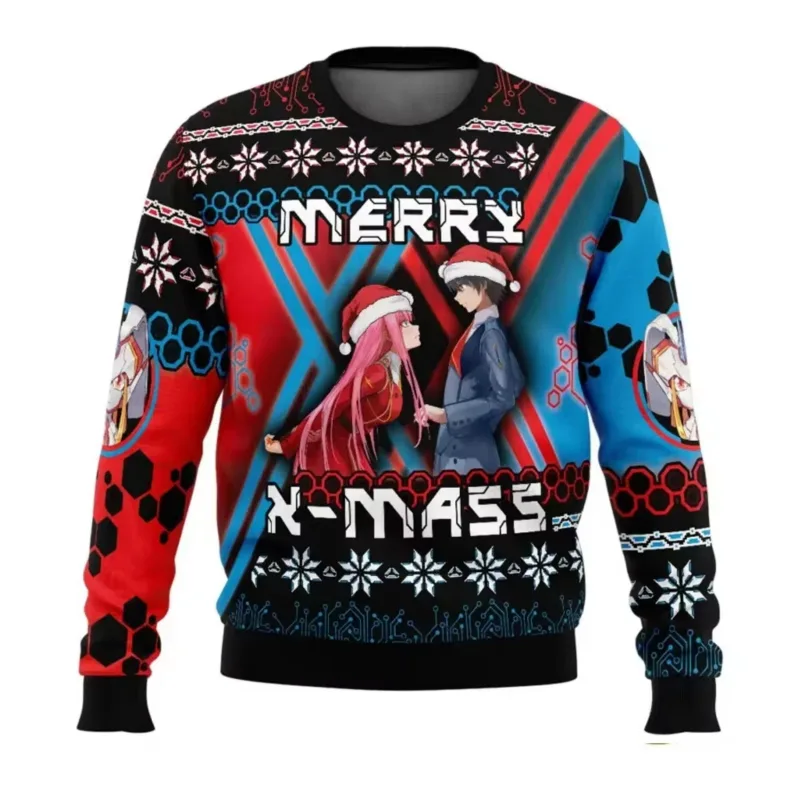 Anime One Piece Luffy Christmas Ugly Sweater 3D Sweatshirt Toppar Höst Vinter Cosplay Santa Claus Pullover Tröjor Present — image 10