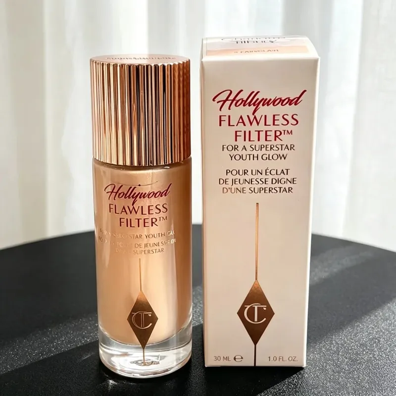 Charlotte Tilbury Matte Setting Pressed Powder 4 Colors Liquid Foundation Hollywood flawless filter CT Makeup Bag Gift Cosmetics
