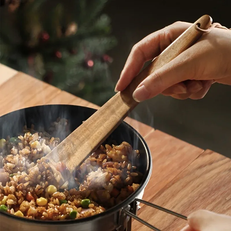 Teak Houten Spatel Kleine Keukenspatel voor Koken Eierpannenkoek Turner Outdoor Koken Spatel Gebruiksvoorwerpen Keuken Gereedschap