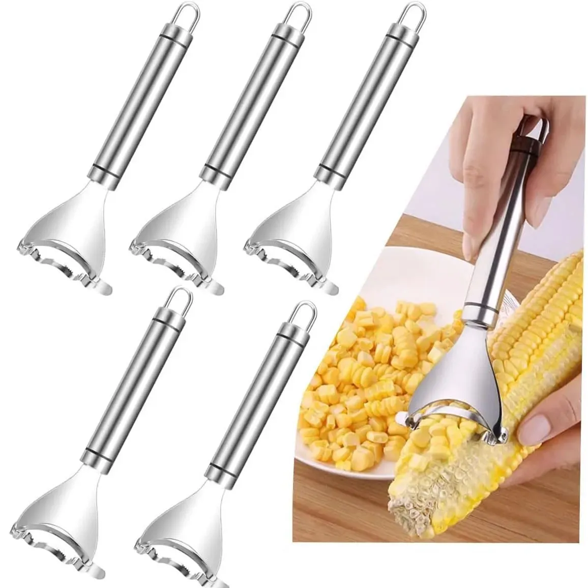 Corn Peeler For Corn On The Cob Stripper Tool Removes Corn Kernels From Cobs In Seconds Kitchen Gadget Stripping Tool — image 9