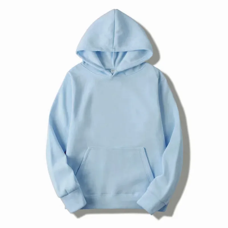 2025 Men's Solid Color Hooded Sweaters Men's Warm Wool Sweater Fashionable Street Clothing Loose Breathable Jersey Brand Hooded