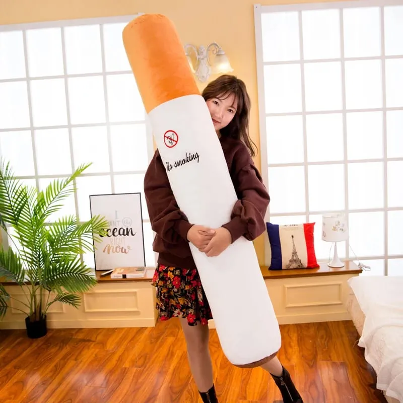 Nice Creative Smoking Cylindrical Sleeping Cushion Cigarette Pillow Plush Toys Fashion Boyfriend Birthday Gift — image 4
