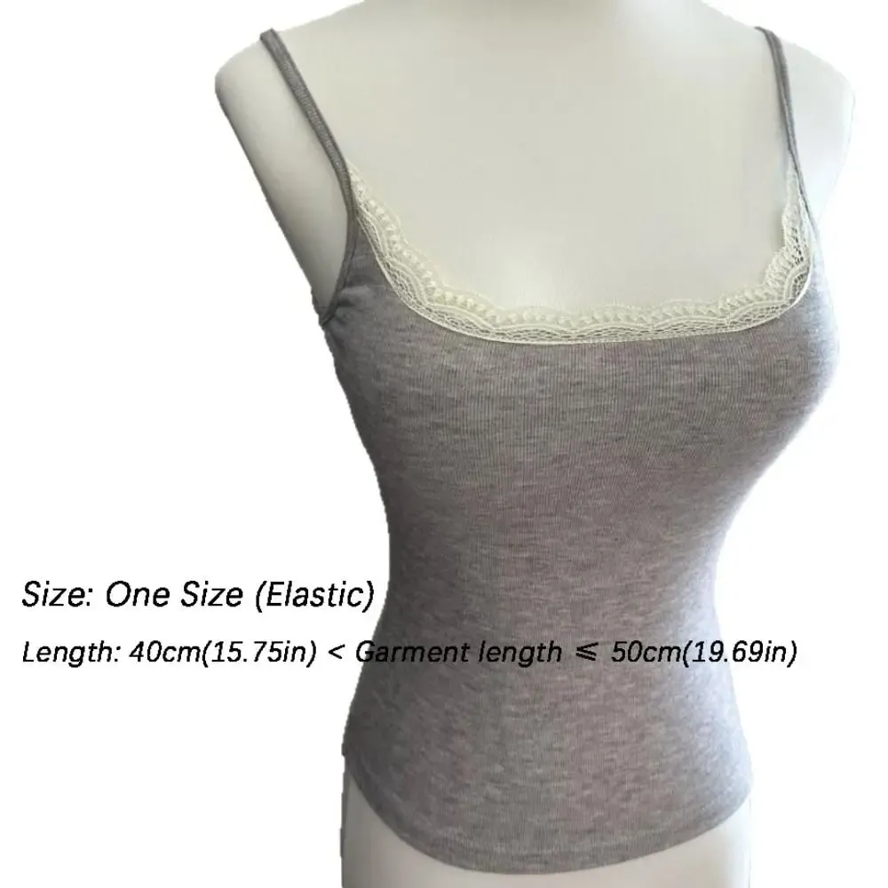 Fashion with Chest Pad Camis Tank Tops Integrated Top Versatile Slim Vest Elastic Warm Undershirt Women Clothes — image 4