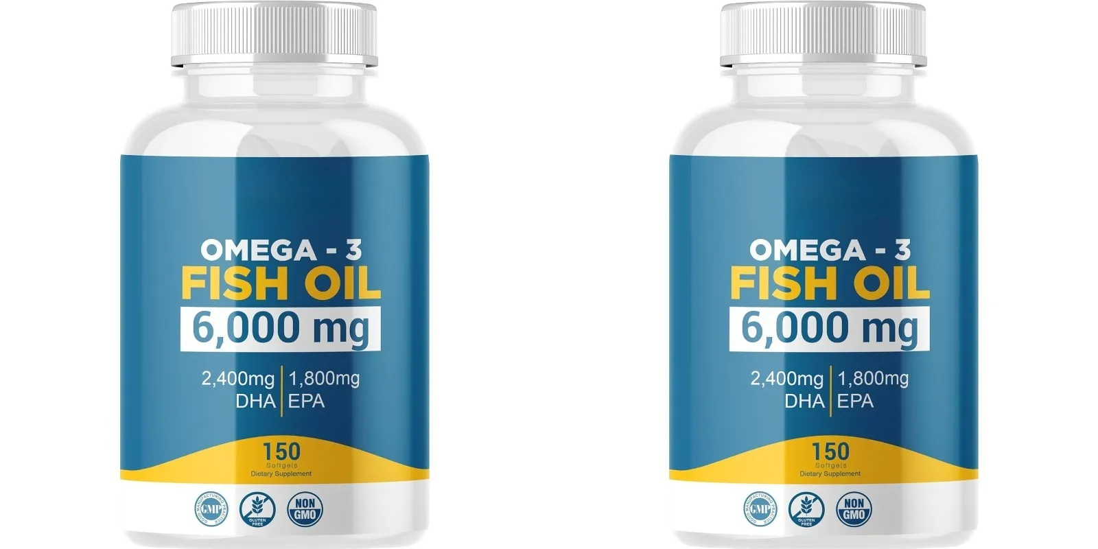 Omega 3 Balık Yağı Softgelleri Yüksek Etkili EPA DHA Yetişkinler için Günlük Takviye Eklem Bağışıklık Sağlığını Destekler 150 Softgel GDO'suz