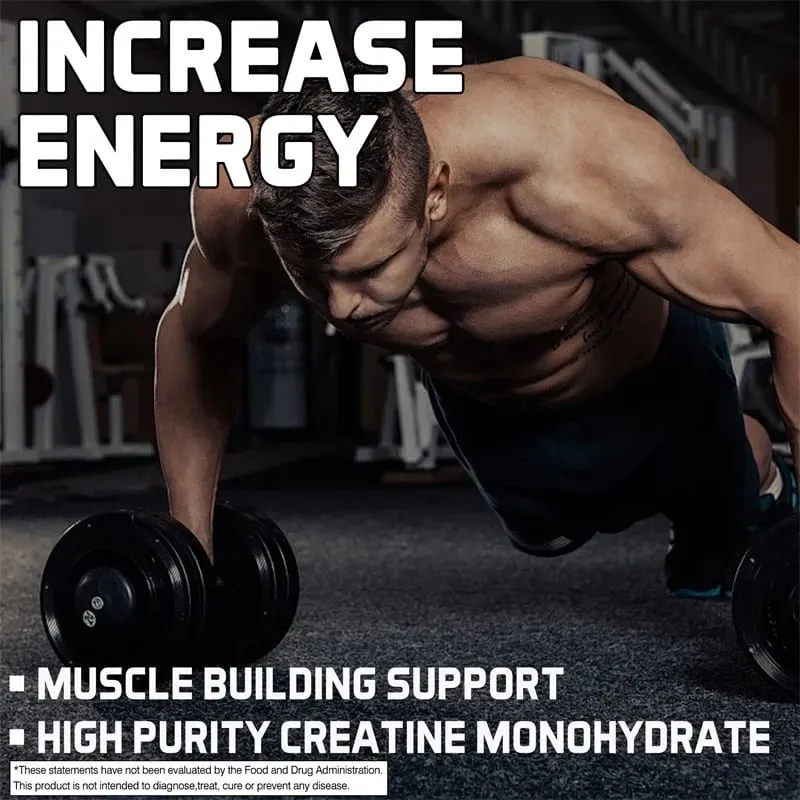 Creatine Monohydrate - 5000 Mg Per Serving Pre-workout Creatine To Help Build Muscle Enhance Energy and PerformanceSupplements