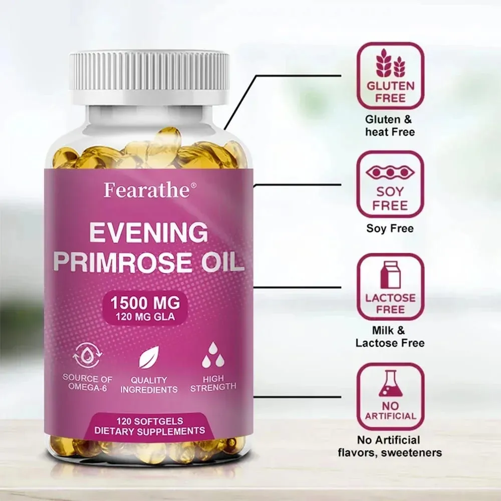 Natlysolie tilskudskapsler 1500 mg * 120 kapsler - understøtter hormonbalancen