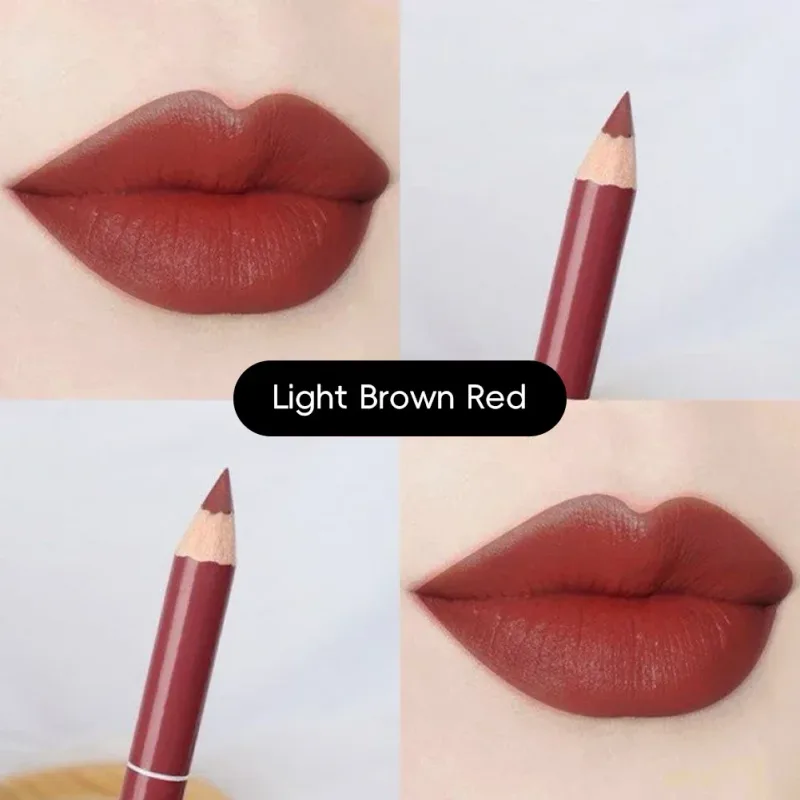 Waterproof Lip Liner Matte Nuede Red Long Lasting Makeup Pens Non-stick Cup Lipstick Women Party Makeup Lip Cosmetics