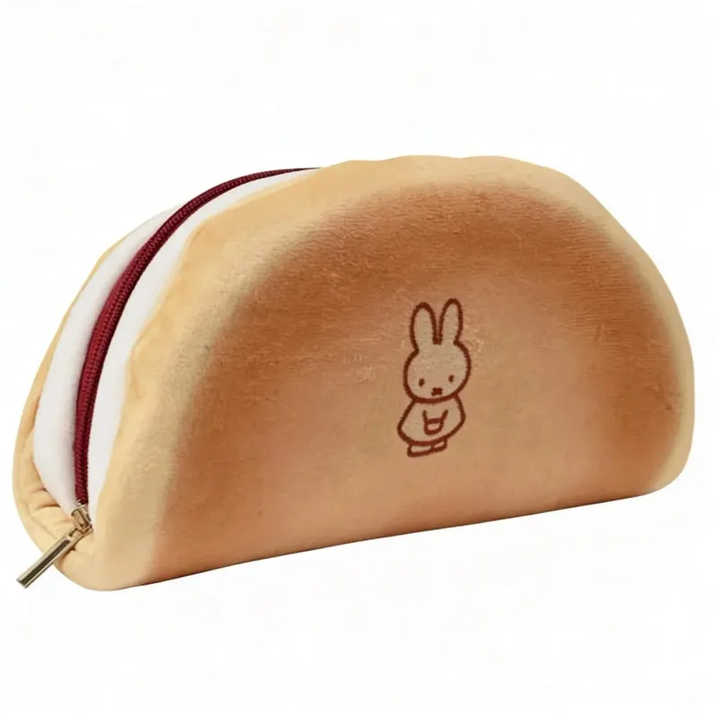 Kawaii Mifune Rabbit Bread Pencil Case Trendy Creativity for Students' Stationery Macaroon Japanese Cartoon Makeup Storage Bag