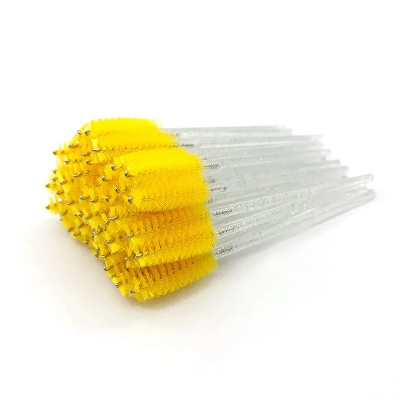 Spazzole per ciglia usa e getta Manico in cristallo di diamante Pennello per ciglia Sopracciglio Bacchette per mascara Forniture per estensione ciglia Strumenti per il trucco