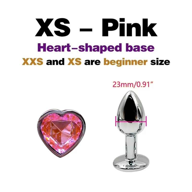 Metal Anal Plug With Gem Base Beginner To Expert 5 Size Butt Plug G-Point Massage Dildos Female/Male Couples Adult Sex Toys