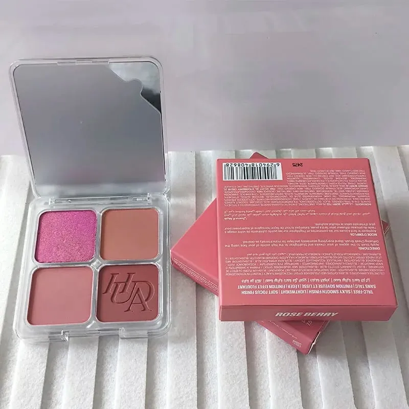 Popular Lip Gloss Is Smooth and Easy To Apply Matte Non Stick Cup Powder Is Fine and Long-lasting Makeup 4 Color Blusher Product