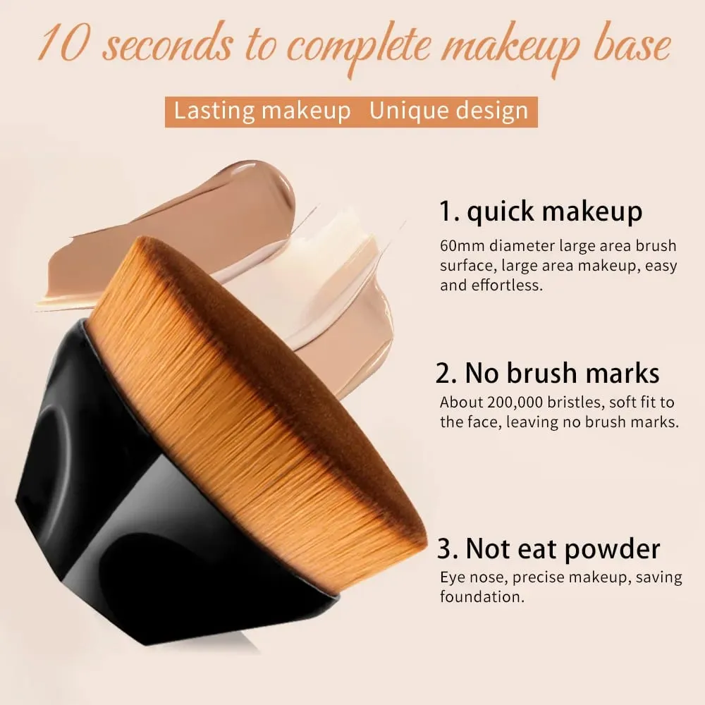 Magic Foundation Makeup Brush Flydende BB Cream No Trace Blød High Density Fiber Hårbørste Piger Skønhedsværktøj med æske — image 4