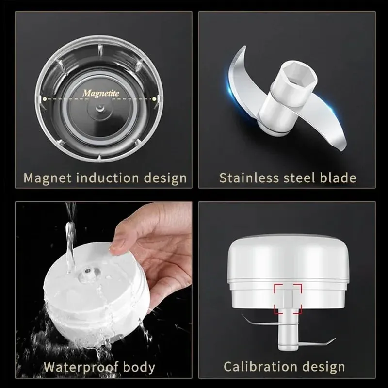 Mini Wireless Electric Garlic Crusher 100ml/250ml Portable Chopper USB Charging Ginger Chili Vegetable Masher Machine Kitchen — image 6