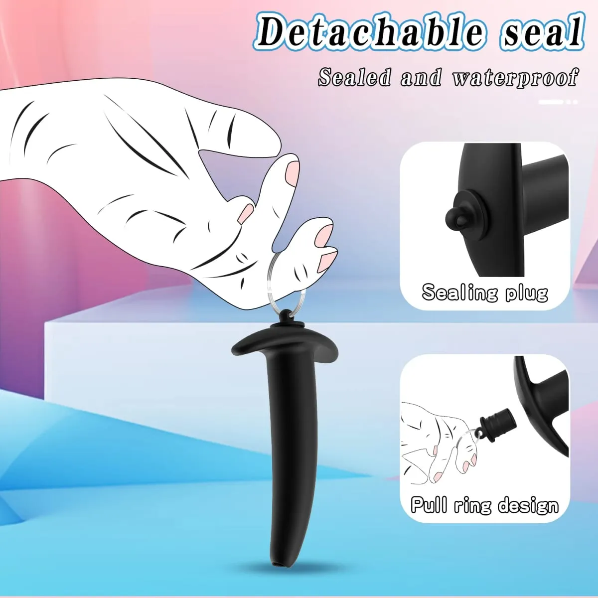 Hollow Speculum Peeking Anal Beads Butt Plug with Stopper Expander Tunnel Enema Anus Dilation Adult Sex Toys for Women Men Gay