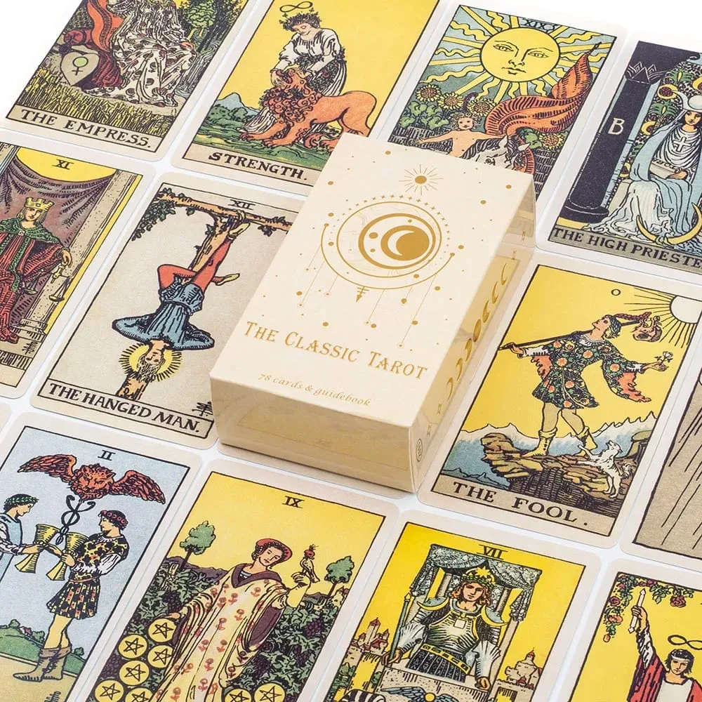 The Classic Tarot Board Game For Beginners 78Pcs 10.4x6.1cm Oracle Card with Guidebook and Beautiful Illustrations