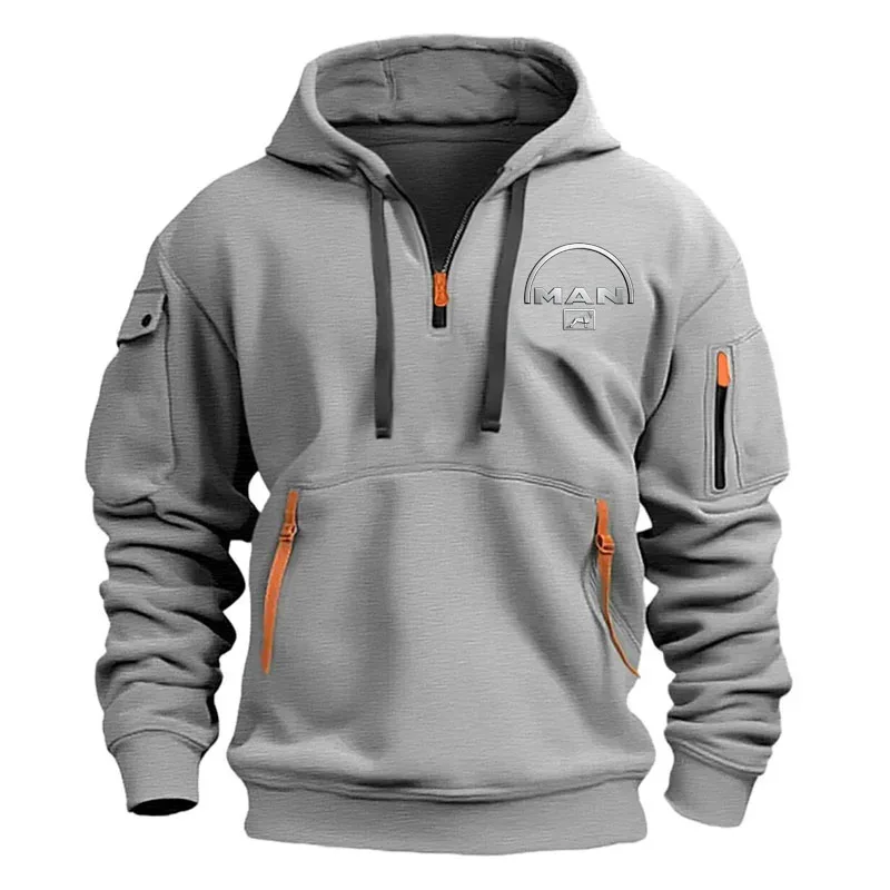 Half zipper Men's Hoodie Sweatshirts Printing New Spring Pullover Sports Top Male Hip-hop street oversized hoodies — image 4