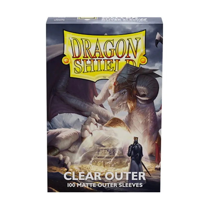100ct Clear Outer Dragon Shield Card Sleeves Matte Clear TCG Standard Size Sleeve TCG Card Protector MGT/PTCG/FAB Covers