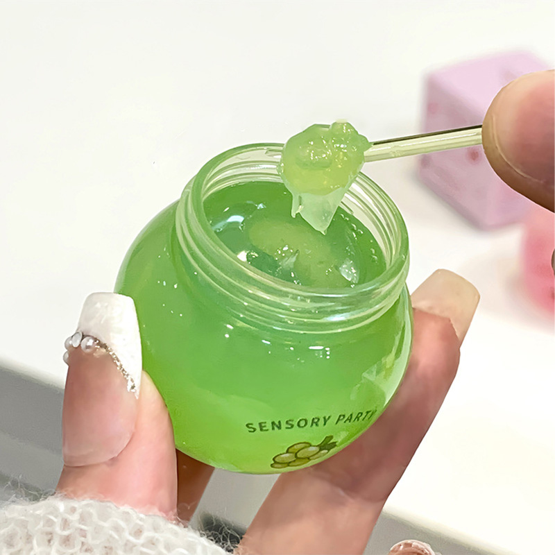 Green Grapes Clear Lip Gloss Maintenance Moisturizing Lip Balm Exfoliating Scrub Nourishing Lips Care Peach Water Gloss Lip Tint — image 3