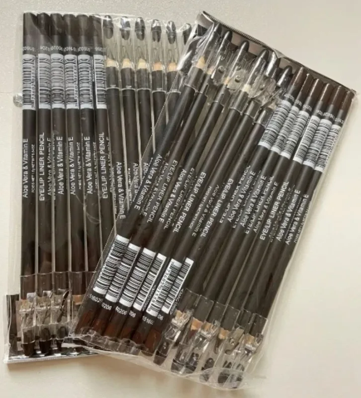 Hot Sale Fashion Pro Makeup Black Brown Eyeliner Eyebrow Pencil Waterproof Lasting Eye Liner Eye Brow With Pen Sharpener Tool