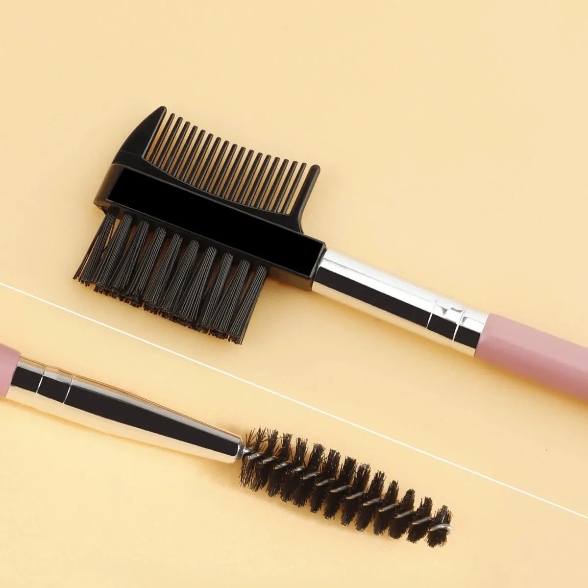 1/2/5 STK 3 hoved øjenbryn øjenvipper Shaper Dobbelt hoved børste Makeup Grooming Tool Kosmetik med 3 forskellige Spoolie børster — image 5