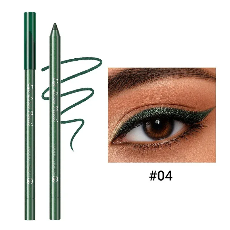 14 Color Eyeliner Pencil Pearlescent Matte Dark Purple Red Eye Liner Waterproof Long Lasting High Pigment Eyeshadow Makeup