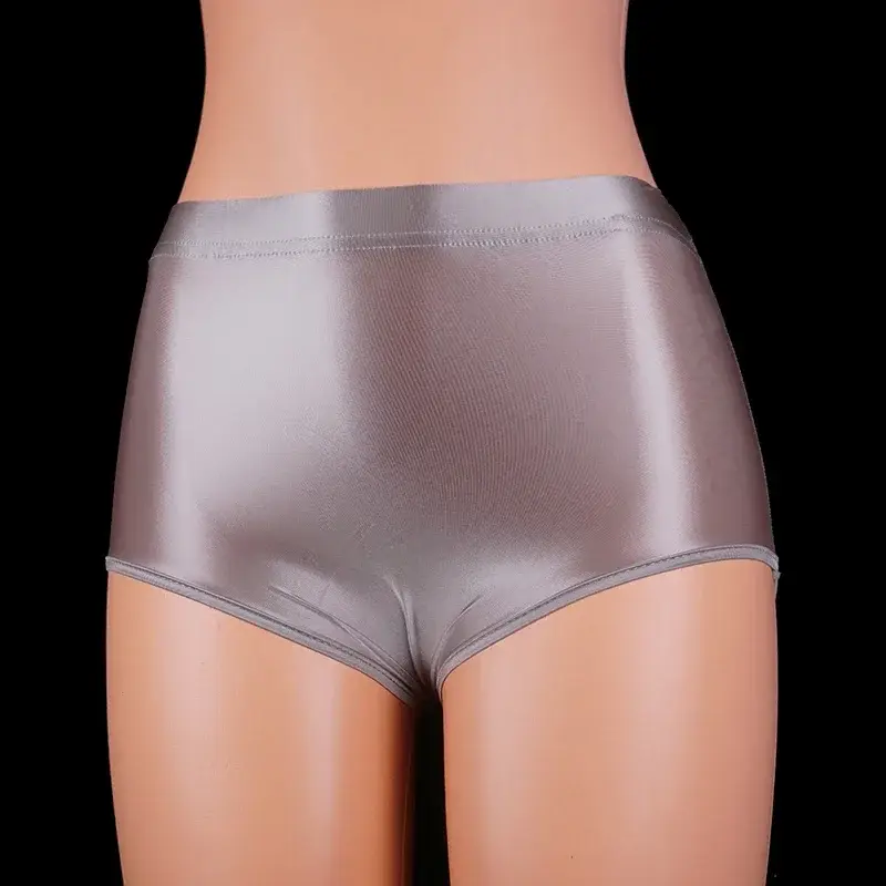 Satin Glossy Spandex Shorts for men Extra Short Biker Shorts Shiny Fitness Clothes Sexy Glitter Running Gym sexy underwear men