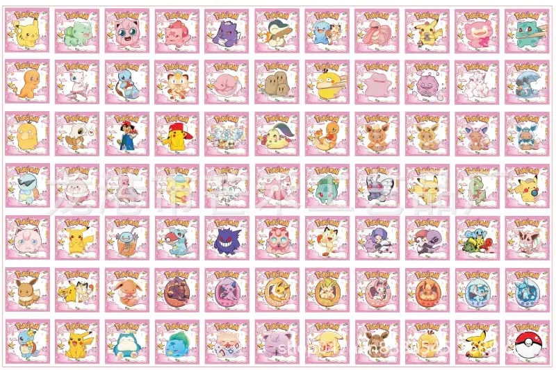 Pokemon Acrylic DIY Dán Cường Lực Kawaii Mặt Dây Chuyền Hình Đặc Biệt Cắt Anime Hoạt Hình In 2 Mặt Móc Khóa Kẹp Tóc Chất Liệu