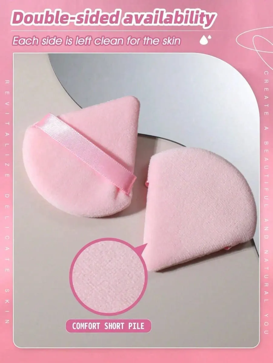 20/10/3/1pc Triangular Velvet Makeup Powder Puff Facial Powder Puff Reusable Makeup Powder Puff And Eye Makeup Powder Puff
