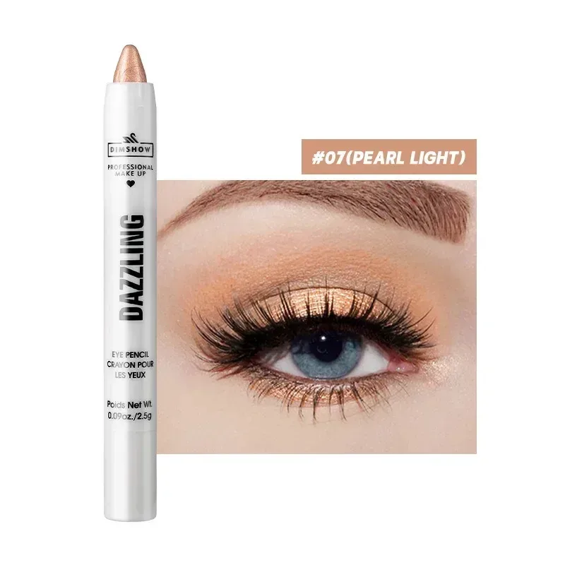 12 Colors Pearlescent Eyeshadow Pencil Waterproof Long Lasting Glitter Shimmer Eye Shadow Pen Eyeliner Stick Eyes Makeup Tools
