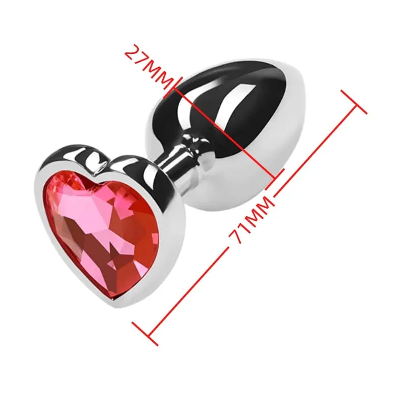Small Size Metal Anal Beads Butt Plug Mini Rainbow Rose gold Butt Plug Crystal Jewelry Trainer Anal Dildo Masturbation Sex Toy